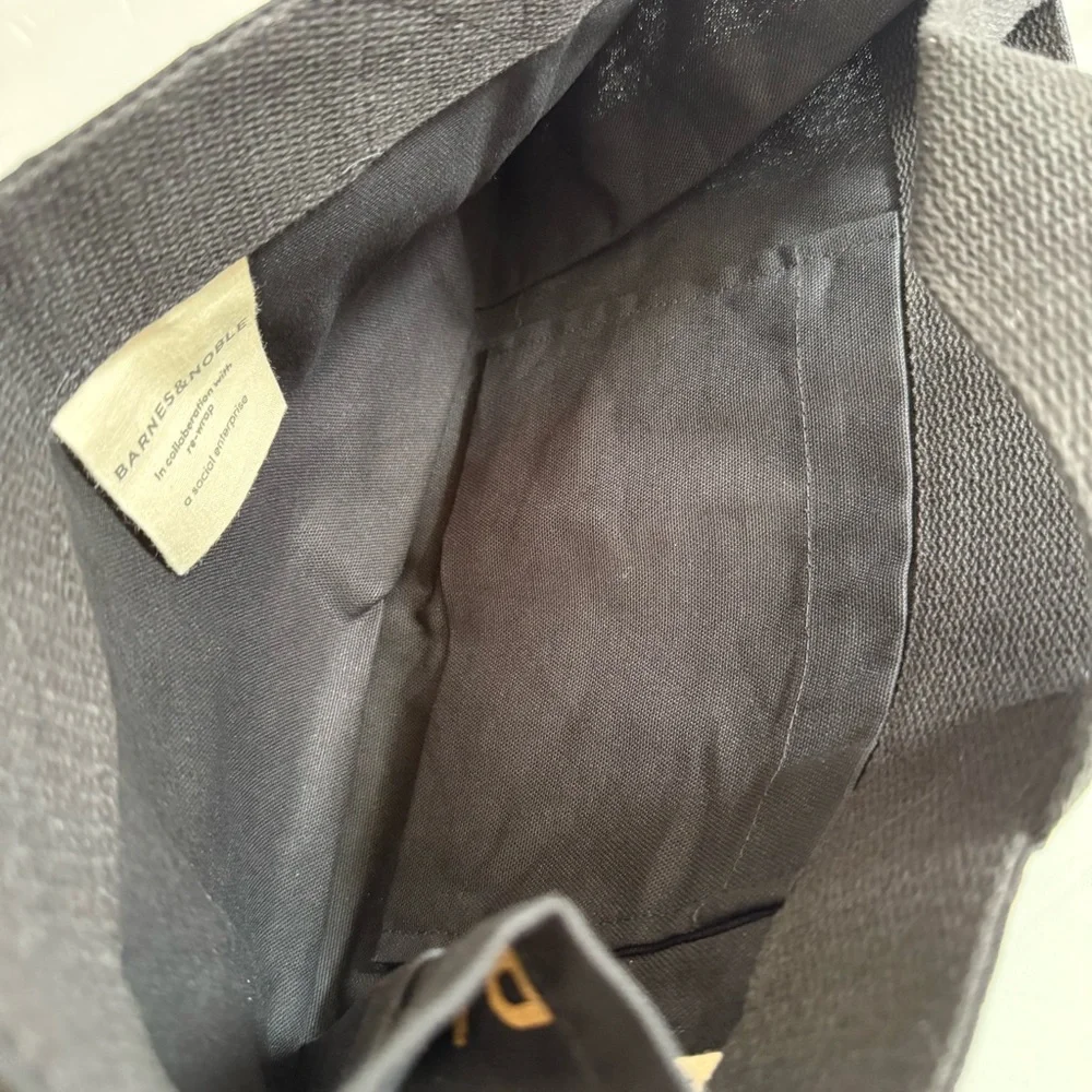 Barnes & Noble Black Tote with Gold Lettering